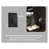 2X 600W Automatic Hand Dryer Electric Heater Wind Hand Dryer Machine Hotel Bathroom Hand Dryer EU Plug