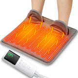 9-gear Electric Foot Heating Pad Portable Winter Soft Plush Washable Foot Warmer 4 Timer Heater Foot Warming Mat for Home Office
