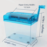 High Quality ABS Hand Shredder Hand Crank Mini Manual Shredder Transparent Eco-Friendly Documents Paper Cutting Tool Home Office