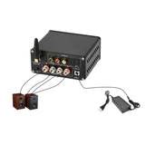 D175 TPA3251 Bluetooth 5.1 Stereo Amplifier with Optical/Coaxial Input and VU Meter Display