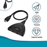 1080P HDMI-compatible Switcher Video Splitter 3 in 1 out Mini 3 Port HDMI-compatible Switch for DVD HDTV Xbox PS3 PS4