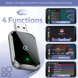 B63B-Wireless Carplay Adapter For Iphone, Convert Wired To Wireless, Mini Size, USB & USB-C, No Delay