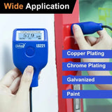 Thickness Meter LS221 Coating Gauge Mil Gage Dry Film 0-5000μm for Ferrous Non-ferrous Metal Substrates
