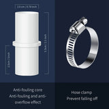 2 Pieces Washing Machine Drain Hose Connectors Washer Extension Adapter With 4 Pieces Drain Hose Clamps