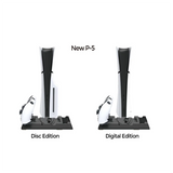 GW-For PS5 Slim Vertical Cooling Stand LED Charging Dock Station Black For PS5 Consoles Accessories