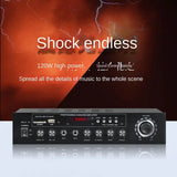 Yinzhida HA3 dual channel high-power home KTV conference background music Bluetooth dual channel amplifier 120W