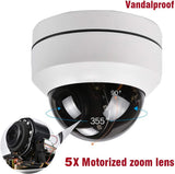Mini PTZ Camera RS485 HD Analog 1080P 5X Zoom(2.8-12mm) IR Distance Outdoor AHD CVI TVI Dome Camera Weatherproof Metal PTZ