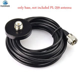 9cm Small Steel Gun Antenna PL-259 Magnetic Base External Mobile Car Radio Antenna 144/430MHz UHF/VHF Dual Band Antenna Aerial