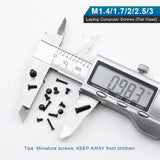 720pcs Laptop Notebook Computer Carbon Steel Screws Kit Set, Flat Head Phillips Screw , M1.4/1.7/2/2.5/3 Countersunk ssd Screws