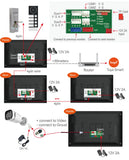 2/3/4 Multifamily 1080P TUYA WiFi Video Doorphone Building 7/10 Inch Monitor Family Apartment doorbell System Multi option DIY