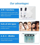 Portable 8 in 1 Oxygen Facial Machine Hydro Dermabrasion Machine Aqua Peeling Facial Machine Home Use