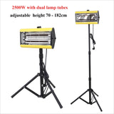 Ranlraka Car Body Shortwave Infrared Curing Lamp Paint Spray Booth Drying Lamp 1200W AC 110/220-240V Aluminium Steel