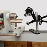 Woodworking Lathe Center Frame, Stable Support Parts, 3-Wheel Stabilizer, Clamping Auxiliary Tool