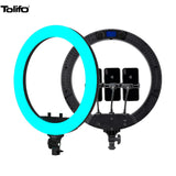 19 Inch RGB Beauty Ringlight Video Selfie LED 18 Inch Ring Light for Make up Live Broadcast With 2.1M bracket