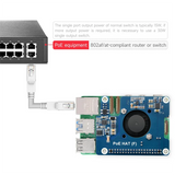 Raspberry Pi 5 Poe HAT Power Over Ethernet 802.3Af Moudle For Pi5