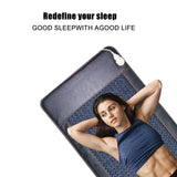Jade Stone Heating Mat for Back Pain Relief - Infrared Crystal Yoga Mat with Temperature Control, Large Body Massager Pad