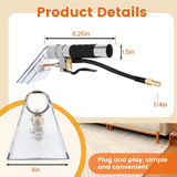 Multi-Function Steam Spray Suction Head With 1/4" Quick Disconnect Coupler Valve For Shop Vac Mytee Vacuum Extractor System
