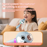 Children's Multifunctional Microphone Colorful Light Effect Cartoon Cute Pet Bluetooth Connection TF Card Mode Voice Changing