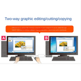 2X USB 2.0 Smart KM Link PC To PC Keyboard Mouse Share Sync Data Link USB Extension Cable Data File Transfer USB Switch