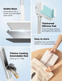 Tablet Floor Stand-Flexible Long Arm Tablet&Phone Holder,360° Angle Adjustable, Aluminum, Bedside,Compatible with 4.7''-11''