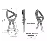 Portable Sports Tools - Adjustable Hand Grabber - 10-120kg Stainless Steel Grip Strength Trainer for Arm and Forearm Workout
