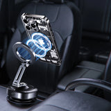 New 2025 Universal Magnetic Vacuum Car Phone Mount Holder, 360° Rotating Stable Dashboard Windscreen Stand for Recording