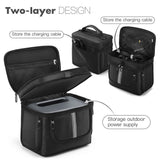 Carrying Case for BLUETTI Portable Power Station AC2A Travel Storage Bag Waterproof Anti-drop with Shoulder Strap & Handle