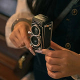 New Retro CCD Dual Reflex Camera Mini Manual Camera Recording Simulation Portable Digital Camera