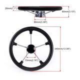Marine Yacht Stainless Steel 13.5 Inch Steering Wheel For Boat Marine Yacht Ship Accessories