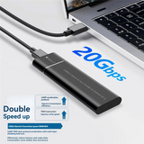 GW-M.2 Nvme SATA SSD Enclosure Adapter Tool-Free USB 3.2 Gen2 20Gbps External Nvme To USB SATA M-Key / B+M Key