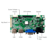 H-D VGA USB LCD Controller Board 15.6" LQ156M1LG21 1920X1080 600nit LCD Screen