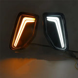 Car LED Daytime Running Light DRL For Toyota Corolla Cross 2024 Turn Signal Light Fog Lamp, White+Yellow+Blue Light