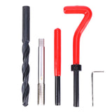 17Pcs Thread Repair Kit Stainless Steel Twisted Drill Tap Wrench Threaded Insert Tool M10x1