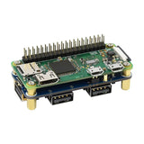 Raspberry Pi Zero USB HUB HAT (B) Expansion Board 4x Extended USB 2.0 Ports Optional USB HUB BOX for Raspberry Pi Zero W WH