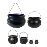 2025 New 6Pcs Halloween Trick or Treating Black Witch Cauldron Candy Bowl Party Supplies