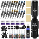 Professional Tattoos Kit Beginners Tattoo Machine Full Kits Practice Tattoos Ink Sets Battery Permanent Makeup Accessories