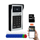 WiFi Tuya RFID Video Camera Doorbell 1080P HD Color Video Door Phone Intercom System Outdoor with  Code Keypad AccessAPP Unlock