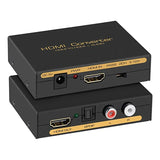 HDMI-Compatible Audio Extractor Optical Toslink SPDIF + RCA Audio Embedder 1080P 3D Suit for Fire Stick Xbox Laptop