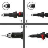 Electric Rivet Nut Gun Pull Drill Riveter Conversion Adapter for Cordless Rivete Nozzle Nut Tool Multifunction Nail Gun Tools