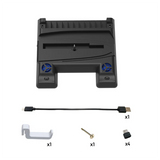 GW-For PS5 Slim Vertical Cooling Stand LED Charging Dock Station Black For PS5 Consoles Accessories