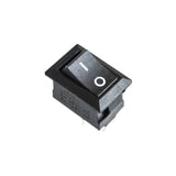 10PCS KCD11 117S Rocker Switch - 2-Pin ON-OFF 250V3A/125V6A Black Plastic Switch