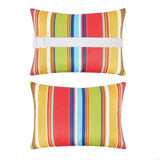 2025 New Pack of 2 Outdoor Lounge Chair Head Pillow with Waterproof Cover Elastic Strap