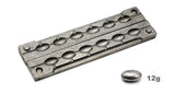 Dimatteo DIY Fishing Bean Sinker Mould DMTBESM/#1 Bean Sinker 12g 6 Cavities