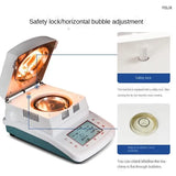 Automatic Halogen Heating Moisture Analyzer 50g/0.005 100g/0.005 Rapid Tester Tea Grain Feed Corn Plastic - Accurate 13% Range