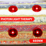 Far Infrared Heated Bolster Pillow Photon  Improve Blood Circulation Light Therapy Massage Pillow With 7 Natural Jade Stone