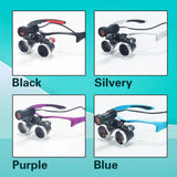 Premium Lab Magnifier with LED Headlight Optical Lab Loupes for Dentist Binocular Magnifying Glasses with Headlamp for Surgery