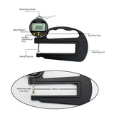 0-10mm 0.4'' 0.001mm Digital Thickness Gauge for Plastic Film Paper Leather Rubber Electronic Thickness Gauge Throat Depth 120mm