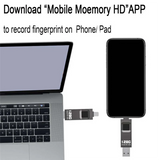 ABWG-Fingerprint Encrypted U Disk Mobile Phone Computer Dual-Use High-Speed Transmission Flash Memory 128G for