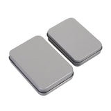 20pcs Silver Small Rectangular Tin Containers Candy Case Crafts Geocache Storage Boxes