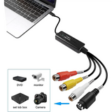 RCA AV to USB C Converter Video Capture Card Adapter 1 Channel AV NTSC PAL Video S Video/Composite to USB Converter